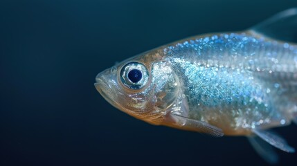 Close-up of a shimmering fish eye