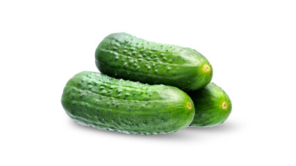 cucumbers isolated on white background, clipping path, full depth of field. High quality photo