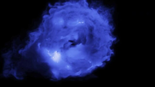 blue smoke circle loop effect animation