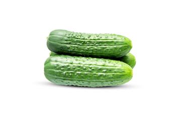 cucumbers isolated on white background, clipping path, full depth of field. High quality photo