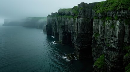dramatic cliffs overlooking the ocean