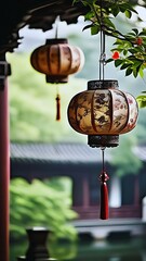 lantern in the garden ,Chinese Lantern 