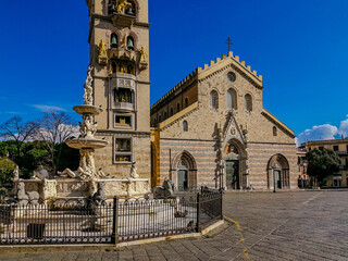 Street view of downtown in Catania, Italy 
