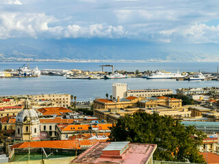 Obraz premium Street view of downtown in Catania, Italy 