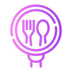restaurant Line Gradient Icon