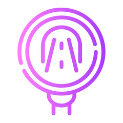 tunnel road Line Gradient Icon