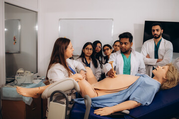 Medical students learn to deliver babies