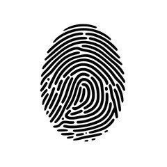 fingerprint vector illustration isolated on background	
