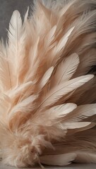 Fototapeta premium Abstract background made of animal wool or feathers, creating a warm and cozy atmosphere
