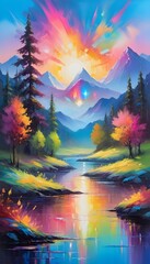 Nature paintings for canvas print.