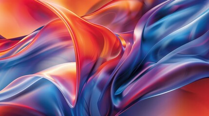 Naklejka premium Abstract Swirling Fluid in Vibrant Hues
