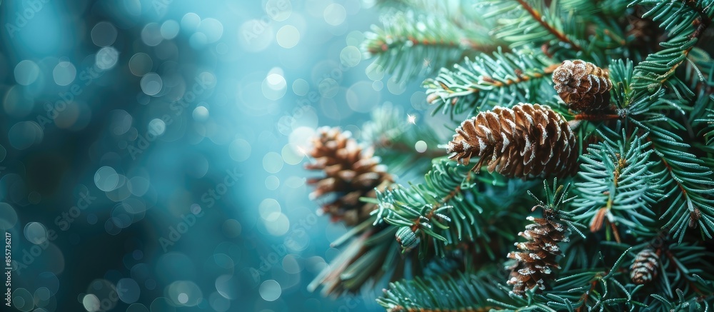Poster decoration fir. with copy space image. Place for adding text or design