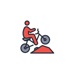 Cycling icon. vector.Editable stroke.linear style sign for use web design,logo.Symbol illustration.