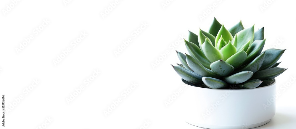 Aufkleber succulent plant in flowerpot isolated on white. home decor. with copy space image. place for adding 