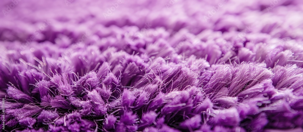 Aufkleber Beautiful soft shaggy carpet of violet color. with copy space image. Place for adding text or design