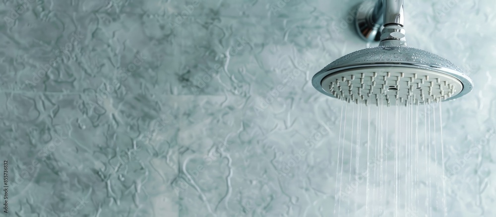 Poster Shower head. with copy space image. Place for adding text or design