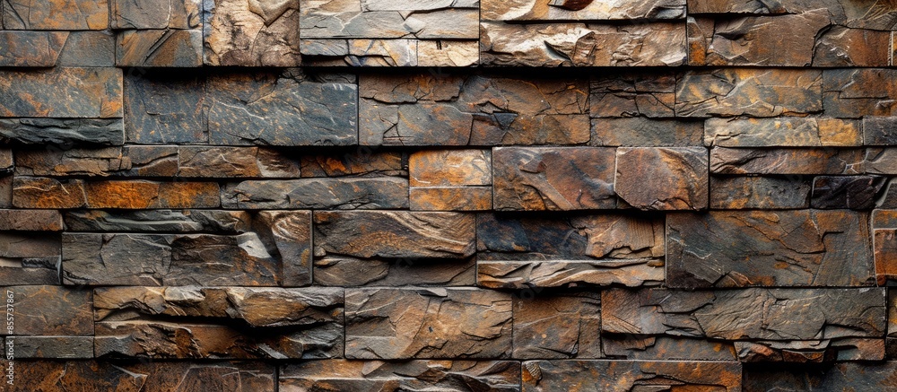 Poster brown brick wall texture. with copy space image. Place for adding text or design