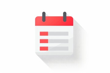 Minimalist calendar app icon with a red header and event indicators