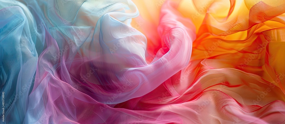 Poster Brightly dyed fabric textured backdrop. with copy space image. Place for adding text or design