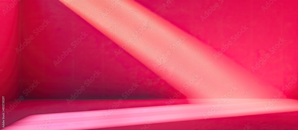 Aufkleber Bright red light isolated on pastel background  . with copy space image. Place for adding text or design