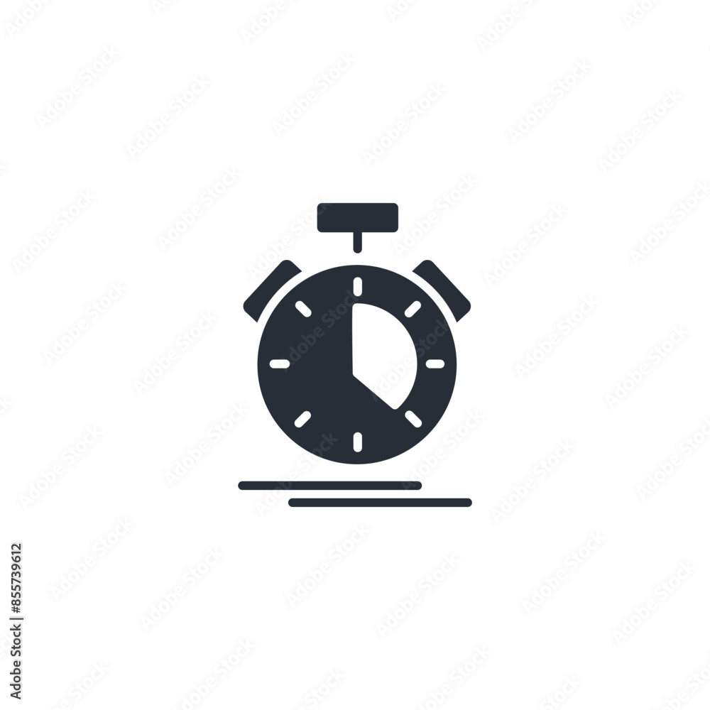 Poster timer icon. vector.editable stroke.linear style sign for use web design,logo.symbol illustration.