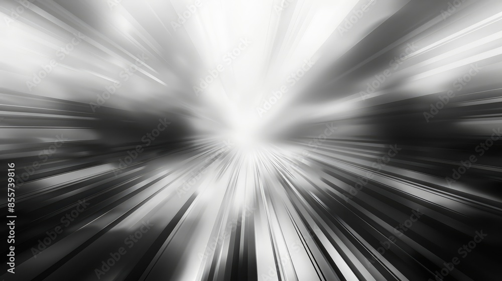 Poster blurred background with abstract monochrome lines and central black text