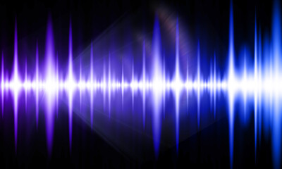 Blue digital sound wave background. Abstract blue digital sound wave background