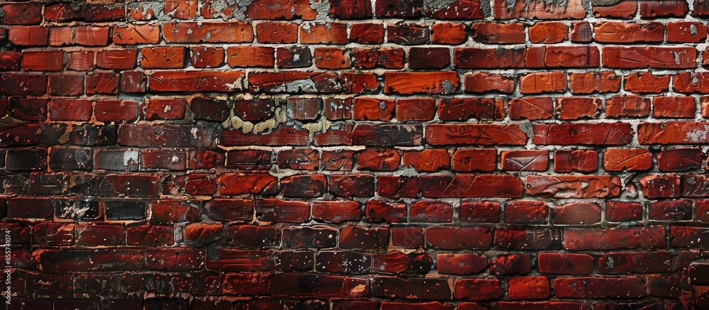 Poster brick wall to be used as background. with copy space image. place for adding text or design
