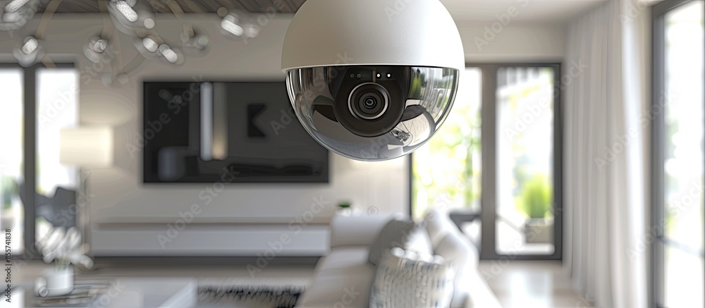 Aufkleber smart home security camera interior. with copy space image. Place for adding text or design