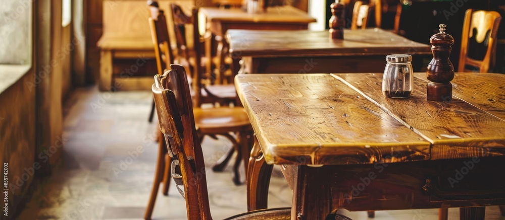 Poster chairs and tables, Home Furniture, and the dining table. with copy space image. Place for adding text or design