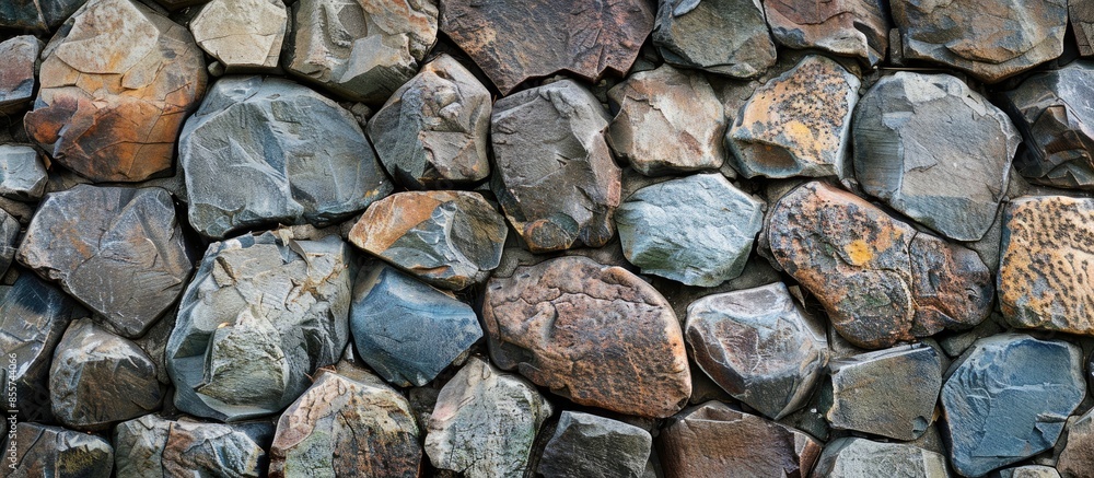 Aufkleber  A real mountain stone wall surface . with copy space image. Place for adding text or design