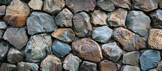  A real mountain stone wall surface . with copy space image. Place for adding text or design