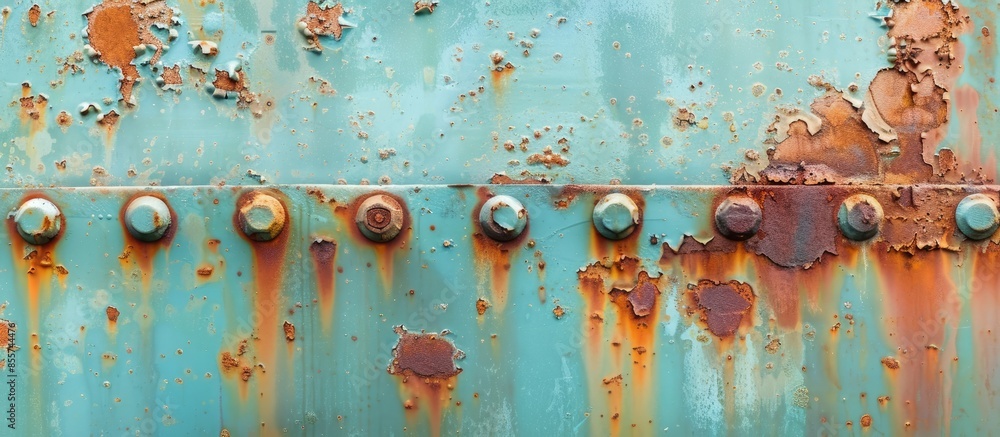 Poster the rust formed on the steel plate. pastel background. with copy space image. place for adding text 