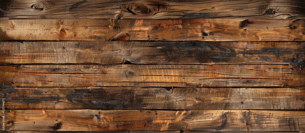 Poster Brown wood texture background for interior. with copy space image. Place for adding text or design