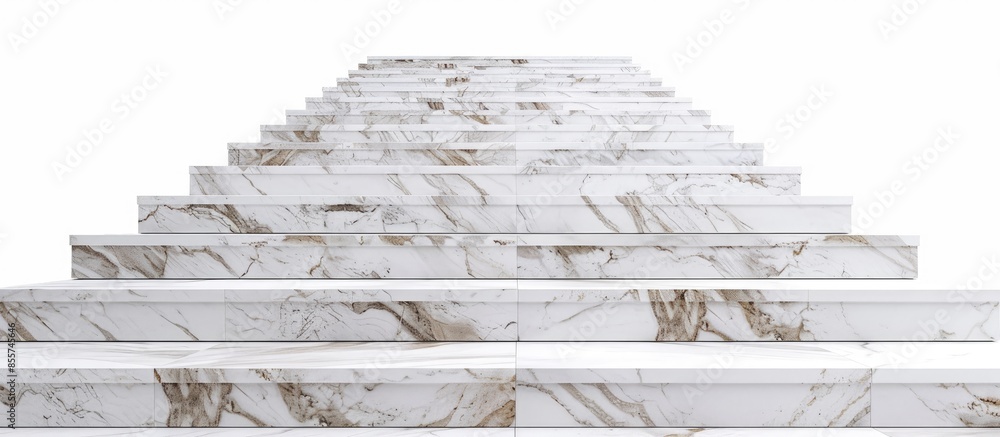 Aufkleber marble stair isolated on white. with copy space image. Place for adding text or design