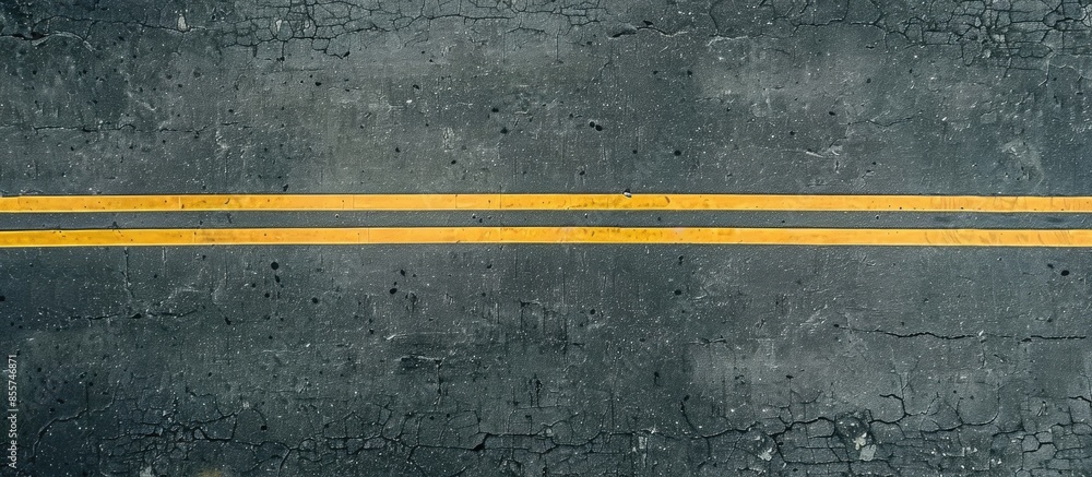 Poster Empty highway asphalt road texture. Top view. Copy space image. Place for adding text or design