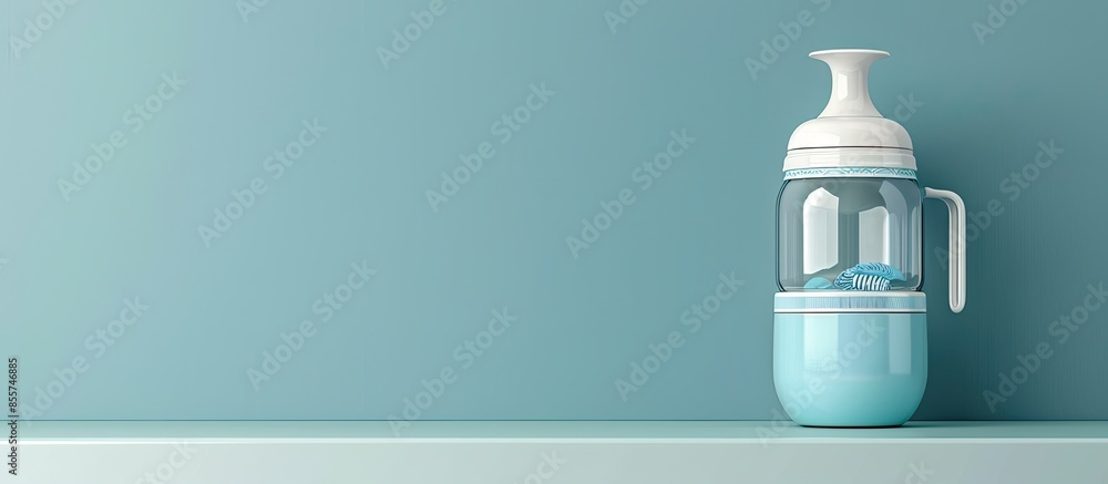 Poster Bottle Sterilizer ,sterilize baby bottles . with copy space image. Place for adding text or design