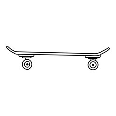 Skateboard icon vector. Sport illustration sign. Board symbol or logo.