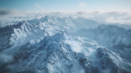 Obraz premium A mountain range covered in snow