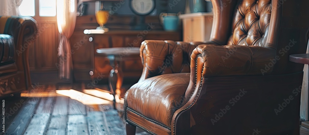 Poster indoor furniture close-up home interior material . with copy space image. place for adding text or d