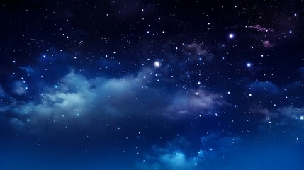 Naklejka premium Beautiful Night Sky Filled With Stars And Galaxies, Showcasing The Magnificence Of The Universe. Generative AI