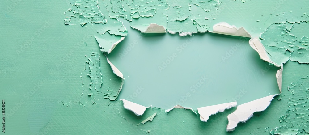Poster Small Business Saturday write isolated on pastel background and green torn paper. with copy space image. Place for adding text or design