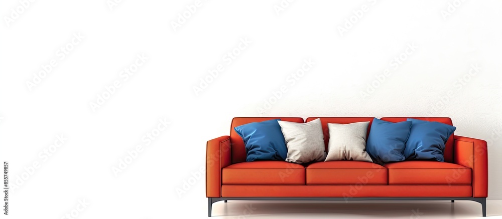 Aufkleber modern sofa isolated on white background. with copy space image. Place for adding text or design