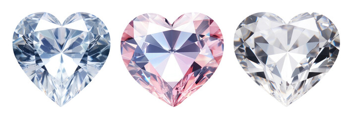 Fototapeta premium Heart shape diamond gem set
