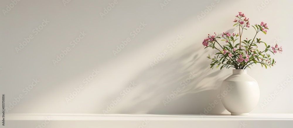 Poster indoor flowers in a pot. with copy space image. place for adding text or design