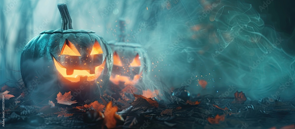 Aufkleber scary horror background, halloween theme. with copy space image. place for adding text or design