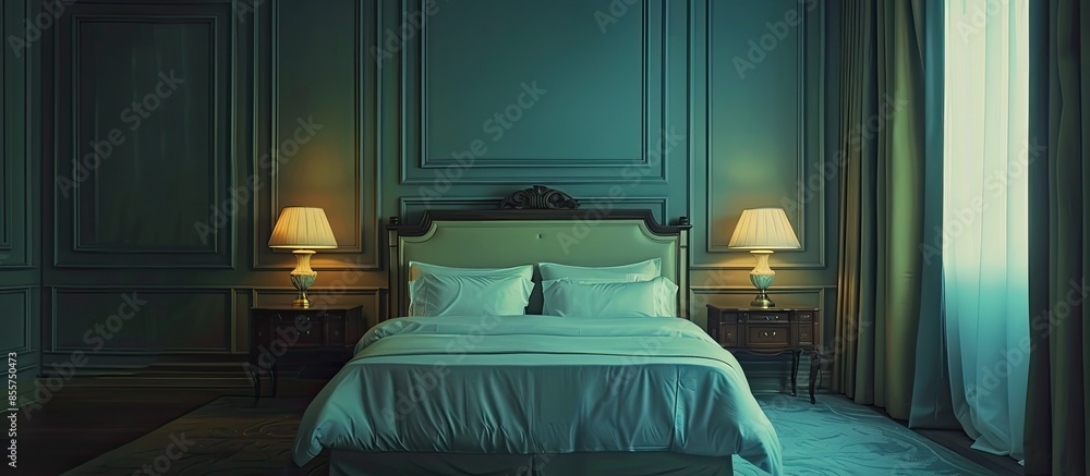 Aufkleber bedroom interiors. with copy space image. place for adding text or design