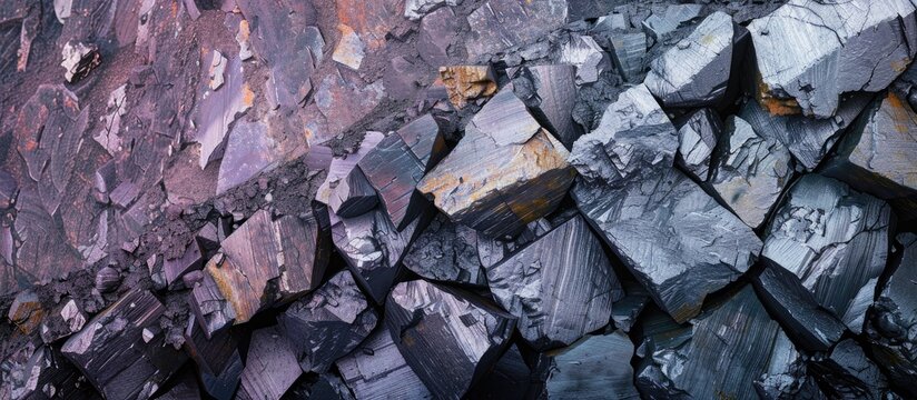 Not focused on the surface of nickel ore saprolite in open pit mines. with copy space image. Place for adding text or design