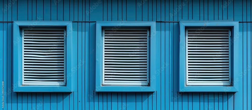 Poster window ventilation pattern seamless blue repeat for any use. with copy space image. place for adding