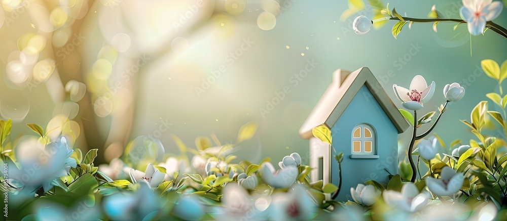 Poster home concept, light colors. with copy space image. place for adding text or design